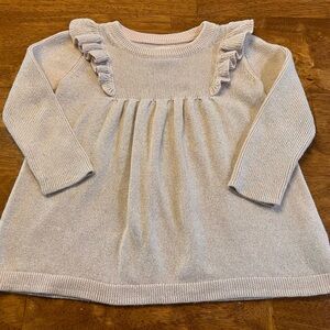 Baby Gap Sweater Dress Girl’s 18-24 Months Oatmeal Gold Shimmer Highlights